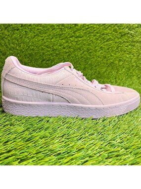 Puma Suede Classic Womens Size 8.5 Pink Athletic Suede Walking Shoes Sneakers